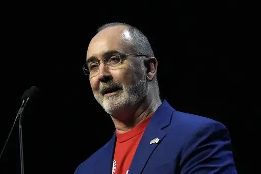 United Auto Workers President Shawn Fain speaks at an election night campaign party, Nov. 5, 2024, in Detroit. (AP Photo/Carlos Osorio, File)