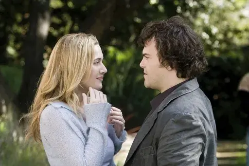 This image released by Sony Pictures shows Kate Winslet, left, and Jack Black in a scene from "The Holiday." (Sony Pictures via AP)