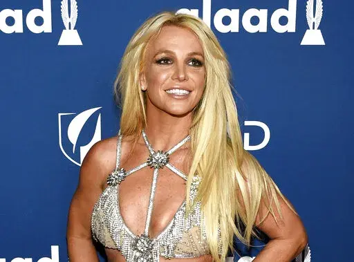 Britney Spears appears at the 29th annual GLAAD Media Awards in Beverly Hills, Calif., on April 12, 2018. A judge has found that there is enough evidence against a man once briefly married to Spears to go to trial for felony stalking. (Photo by Chris Pizzello/Invision/AP, File)