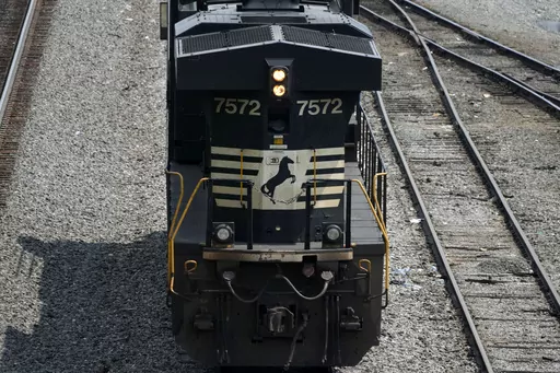 Norfolk Southern locomotives are moved in Norfolk Southern's Conway Terminal in Conway, Pa., June 17, 2023. Lawyers and unions who represent rail workers say there is a clear pattern across the industry of railroads retaliating against workers who report safety violations or injuries on the job. (AP Photo/Gene J. Puskar, File)
