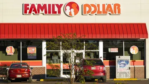 The Family Dollar logo is centered above one of its variety stores in Canton, Miss., Thursday, Nov. 12, 2020. More than 1,000 rodents were found inside a Family Dollar distribution facility in Arkansas, the U.S. Food and Drug Administration announced Friday, Feb. 18, 2022 as the chain issued a voluntary recall affecting items purchased from hundreds of stores in the South. (AP Photo/Rogelio V. Solis, File)