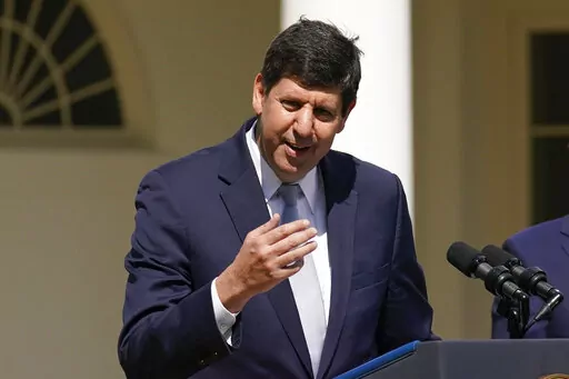 President Joe Biden's nominee to lead the Bureau of Alcohol, Tobacco, Firearms and Explosives, Steve Dettelbach speaks during an event in the Rose Garden of the White House in Washington, April 11, 2022. The most expansive federal report in over two decades on guns and crime shows a shrinking turnaround between the time a gun was purchased and when it was recovered from a crime scene. (AP Photo/Carolyn Kaster, File)