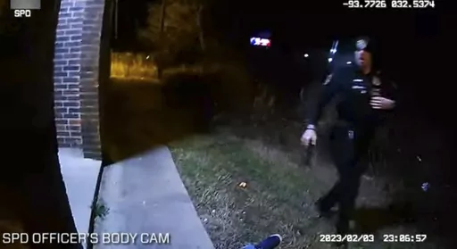 This photo provided by Louisiana State Police shows police body cam video of Shreveport Police Officer Alexander Tyler after shooting Alonzo Bagley after a foot chase on Feb. 3, 2023 in Shreveport, La. A second criminal charge of malfeasance in office was added against the former Louisiana police officer on Monday, July 24, 2023. Tyler pleaded not guilty to malfeasance as well as an earlier charge of negligent homicide for fatally shooting Bagley, an unarmed Black man who was trying to flee poli