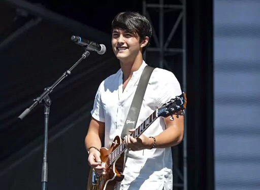 Laine Hardy performs during KAABOO 2019 in San Diego on Sept. 14, 2019.  Hardy was arrested Friday after being accused of putting a listening device in his ex-girlfriend’s college dorm room at Louisiana State University. LSU spokesman Ernie Ballard said Hardy faces a felony charge of interception and disclosure of wire, electronic or oral communication. (Photo by Amy Harris/Invision/AP, File)