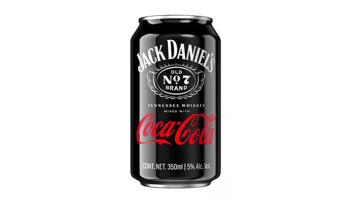 This image provided courtesy of Brown-Forman Corporation and The Coca-Cola Company shows a canned Jack and Coke. Coca-Cola Co. said Monday, June 13, 2022, it’s partnering with Brown-Forman Corp., the maker of Jack Daniel’s Tennessee Whiskey, to sell premixed cocktails. The canned Jack and Coke will be sold globally after a launch in Mexico late this year. (Courtesy of Brown-Forman Corporation/The Coca-Cola Company via AP)