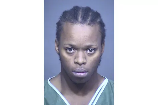 This booking photo provided by the Mesa, Ariz., Police Department shows Iren Byers. Byers has been arrested in connection with five separate shootings in the Phoenix metro area that left four people dead and a woman wounded, authorities said Sunday, May 28, 2023. Byers was taken into custody Sunday on suspicion of four counts of first-degree murder and one count of attempted first-degree murder. (Courtesy of Mesa Police Department via AP)