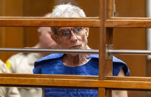In this Sept. 19, 2019 photo, Ed Buck appears in Los Angeles Superior Court in Los Angeles. A wealthy California Democratic donor convicted of injecting two men with lethal doses of drugs faces a sentence of life in prison. Ed Buck will learn his fate Thursday, April 14, 2022, in a Los Angeles courtroom where a jury concluded his fetish turned fatal. (AP Photo/Damian Dovarganes, File)