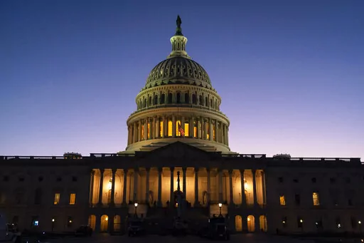 The U.S. Capitol is seen at sunset on Capitol Hill in Washington, Sept. 8, 2022. Democrats have held both chambers of Congress and the presidency for two years. But they may not have such consolidated power for much longer.  Republicans could make big gains in the Nov. 8 midterm elections, bolstered by frustration over the economy, advantages in the redistricting process that takes place every 10 years and the traditional losses in a new president’s first midterm election. (AP Photo/Jacquelyn