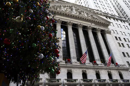 The New York Stock Exchange, Wednesday, Dec. 14, 2022, in New York. The Federal Reserve raised interest rates by half a point on Wednesday. (AP Photo/Julia Nikhinson)