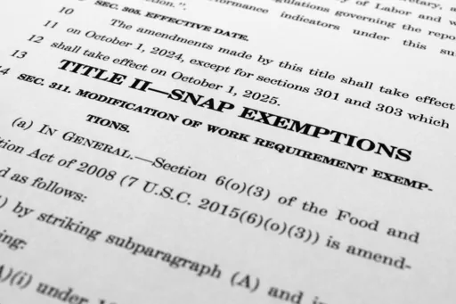 The draft of a bill that President Joe Biden and House Speaker Kevin McCarthy of Calif., negotiated to raise the nation's debt ceiling, is photographed Monday, May 29, 2023. A Republican attempt to expand work requirements for federal food aid in debt legislation moving through Congress would increase federal spending by $2.1 billion over ten years — far from the cuts GOP lawmakers had envisioned. (AP Photo/Jon Elswick)