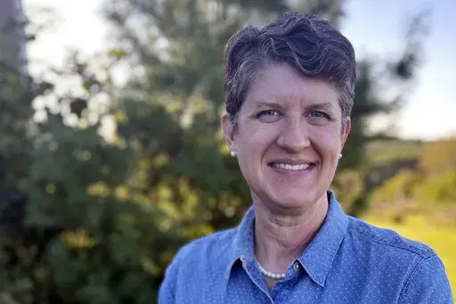 This photo released by the Jill Underly campaign shows Wisconsin Department of Public Instruction Superintendent Jill Underly in Hollandale, Wis. in 2024. (Jill Underly campaign via AP, File)