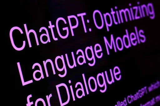 Text from the ChatGPT page of the OpenAI website is shown in this photo, in New York, Feb. 2, 2023. Anthropic, ChatGPT-maker OpenAI and other major developers of AI systems known as large language models say they're hard at work to make them more truthful. (AP Photo/Richard Drew, File)