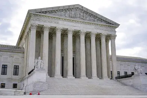 FILE - The Supreme Court is seen on the first day of the new term, in Washington, Oct. 4, 2021. (AP Photo/J. Scott Applewhite, File)