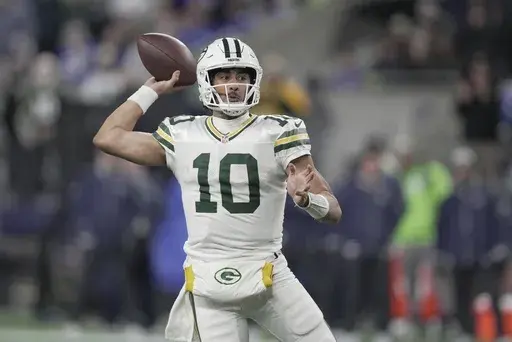 Green Bay Packers' Jordan Love throws during the second half of an NFL football game against the Seattle Seahawks Sunday, Dec. 15, 2024, in Seattle. (AP Photo/Stephen Brashear)