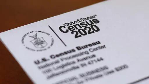 An envelope containing a 2020 census letter mailed to a U.S. resident sits on a desk on on April 5, 2020, in Detroit. More than 43% of Hispanics either didn't respond to the question asking them to select their race or selected the “some other race” box on the 2020 census form, the U.S. Census Bureau said Tuesday, March 28, 2023, lending support to arguments that the federal government should change its race and ethnicity categories. (AP Photo/Paul Sancya, File)