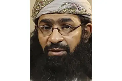 This photo provided by Rewards for Justice, U.S. Department of State, shows Khalid al-Batarfi. The leader of Yemen's branch of al-Qaida is dead, the militant group announced Sunday, March 10, 2024, without giving details. Khalid al-Batarfi had a $5 million bounty on his head from the U.S. government over leading the group al-Qaida in the Arabian Peninsula, long considered the most-dangerous branch of the extremist group still operating after the death of founder Osama bin Laden. (Rewards For Jus