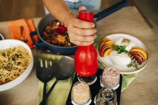 This image provided by FinaMill shows the FinaMill Ultimate Spice Grinder Set. The new FinaMill Ultimate Spice Grinder set elevates the pedestrian pepper and spice mill in both function and style. (FinaMill via AP)