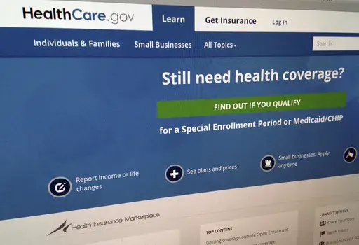 This Sept. 15, 2014, file photo shows part of the HealthCare,gov Website in Washington. A group of employers who challenged some federal health insurance requirements cannot be forced to provide no-cost coverage for certain types of preventive care, including HIV prep and some kinds of cancer screenings, a federal appeals court in New Orleans ruled Friday, June 21,2024. (AP Photo/Jon Elswick, File)
