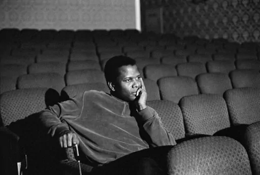 This image released by Apple shows actor Sidney Poitier from the documentary "Sidney." (Bob Adelman/Apple TV via AP)
