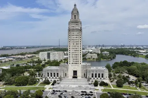 The Louisiana Capitol is seen, April 4, 2023, in Baton Rouge, La. A person found guilty of a sex crime against a child in Louisiana could soon be ordered to undergo surgical castration, in addition to prison time. Louisiana lawmakers gave final approval to a bill Monday, June 3, 2024 that would allow judges the option to sentence someone to surgical castration after the person has been convicted of certain aggravated sex crimes — including rape, incest and molestation — against a child young