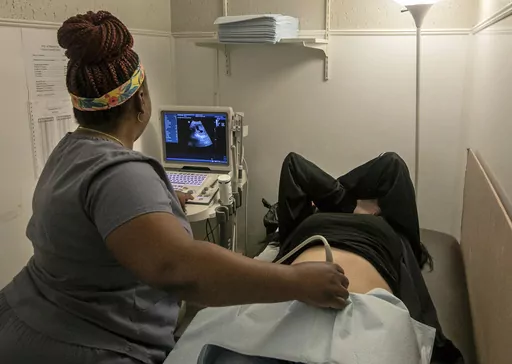 Operating room technician Nikki Jordan performs an ultrasound on a patient at Hope Medical Group for Women in Shreveport, La., on July 6, 2022. A bill that ultimately would have let voters decide whether or not abortions should be legal in Louisiana, a state with a near-total ban, has failed after a Republican-controlled committee rejected it Monday, March 25, 2024. (AP Photo/Ted Jackson, File)