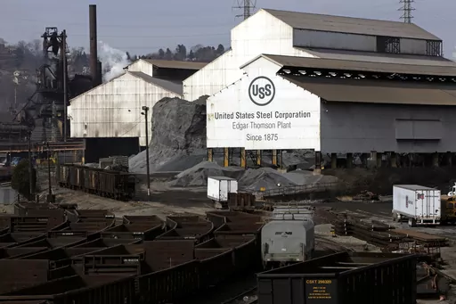United States Steel's Edgar Thomson Plant in Braddock, Pa. is shown on Feb. 26, 2019. With two bidders revealed in a matter of days and more in the wings, United States Steel Corp. seems poised to be purchased by a competitor sooner than later. (AP Photo/Gene J. Puskar, File)